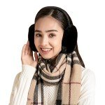 ZLYC Women's Foldable Faux Fur Ear Muffs - Black