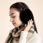 ZLYC Women's Foldable Faux Fur Ear Muffs - Black
