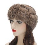 ZLYC Women's Rabbit Fur Winter Headband Earmuffs