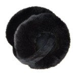 ZLYC Women's Foldable Faux Fur Ear Muffs - Black