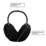 ZLYC Women's Foldable Faux Fur Ear Muffs - Black