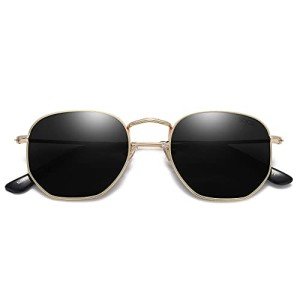 SOJOS Polarized Square Sunglasses with Mirrored Lenses