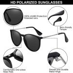 Polarized Round Retro Sunglasses for Women