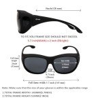 Yodo Polarized Sunglasses for Over Glasses - Black