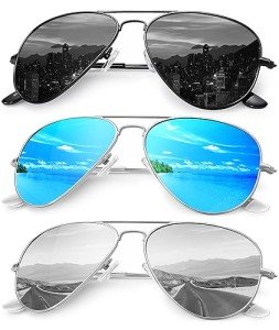 Polarized Retro Aviator Sunglasses for Men & Women