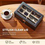 Stylish Leather Sunglasses Organizer Box for Eyewear