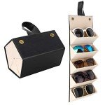 5-Slot Portable Sunglasses Organizer for Travel