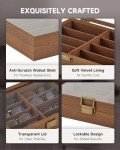 8-Slot Wooden Sunglasses Organizer and Display Case