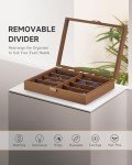8-Slot Wooden Sunglasses Organizer and Display Case