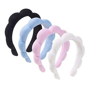 4 Pack Velvet Towel Twist Headbands for Women