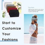 Boho Wide Headbands for Women - 6 Pack Set