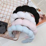 4 Pack Velvet Towel Twist Headbands for Women