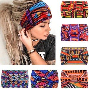 IVARYSS 6 Pack Wide Knotted Headbands for Women