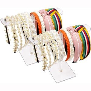 Acrylic Headband and Bracelet Display Stand Set