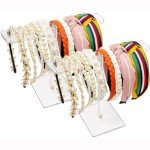 Acrylic Headband and Bracelet Display Stand Set