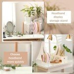 Acrylic Headband and Bracelet Display Stand Set