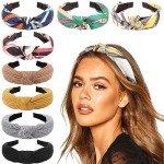 8 Pack Boho Turban Headbands for Women & Girls