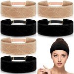 Women's Adjustable Velvet Wig Grip Bands - 6 Pack