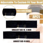 Women's Adjustable Velvet Wig Grip Bands - 6 Pack