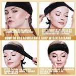 Women's Adjustable Velvet Wig Grip Bands - 6 Pack