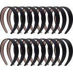 18 Pcs Women's Satin Non-Slip Headbands Set