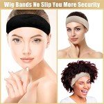 Women's Adjustable Velvet Wig Grip Bands - 6 Pack