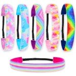 Cute Rainbow Tie Dye Headbands for Girls