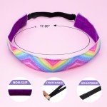 Cute Rainbow Tie Dye Headbands for Girls