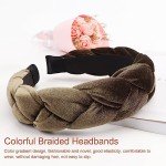 DRESHOW Velvet Braided Headbands for Women