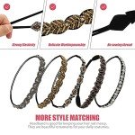 Stylish Rhinestone Elastic Headband Set for Women