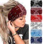 Boho Paisley Knotted Headbands for Women