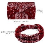 Boho Paisley Knotted Headbands for Women