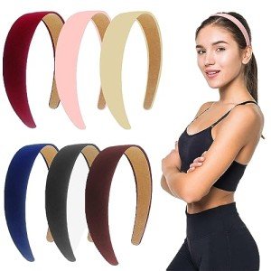 Colorful Non-Slip Leather Headbands for Women (6-Pack)