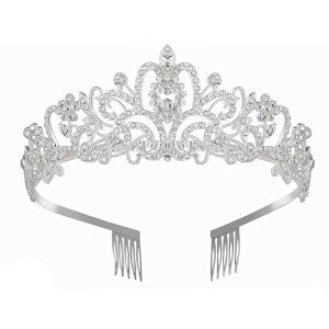 Silver Queen Tiara and Headband for Women