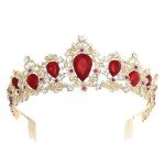 Red Rhinestone Tiara and Crown for Women
