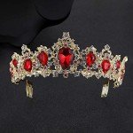 Red Rhinestone Tiara and Crown for Women