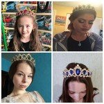 Red Rhinestone Tiara and Crown for Women