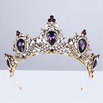 Vintage Rhinestone Baroque Queen Crown Tiara
