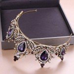 Vintage Rhinestone Baroque Queen Crown Tiara