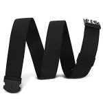 Adjustable Unisex Elastic Stretch Web Belt - Black
