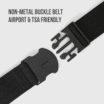 Adjustable Unisex Elastic Stretch Web Belt - Black
