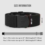 Adjustable Unisex Elastic Stretch Web Belt - Black