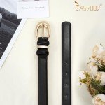 JASGOOD Women's Faux Leather Skinny Dress Belt