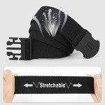 Adjustable Unisex Elastic Stretch Web Belt - Black