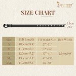 2 Pack Women's Leather Belts with Gold Buckle