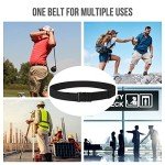 Adjustable Unisex Elastic Stretch Web Belt - Black