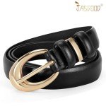 JASGOOD Women's Faux Leather Skinny Dress Belt