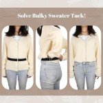 Invisible Stretch Belt for Women - J-Black & White