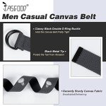 JASGOOD Canvas D-Ring Belt Set for All Sizes