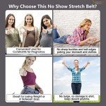 Invisible Stretch Belt for Women - J-Black & White